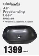 Splashworks Ash Freestanding Basin BFREASH-Each