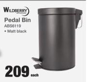 Wildberry Pedal Bin ABS6119-Each