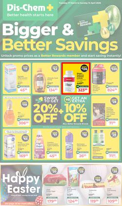 Dis-Chem : Bigger & Better Savings (17 March - 12 April 2026), page 1