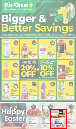 Dis-Chem : Bigger & Better Savings (17 March - 12 April 2026), page 1