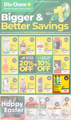 Dis-Chem : Bigger & Better Savings (17 March - 12 April 2026), page 1