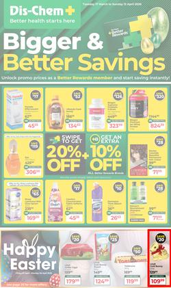 Dis-Chem : Bigger & Better Savings (17 March - 12 April 2026), page 1