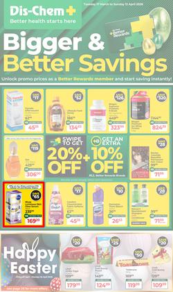 Dis-Chem : Bigger & Better Savings (17 March - 12 April 2026), page 1
