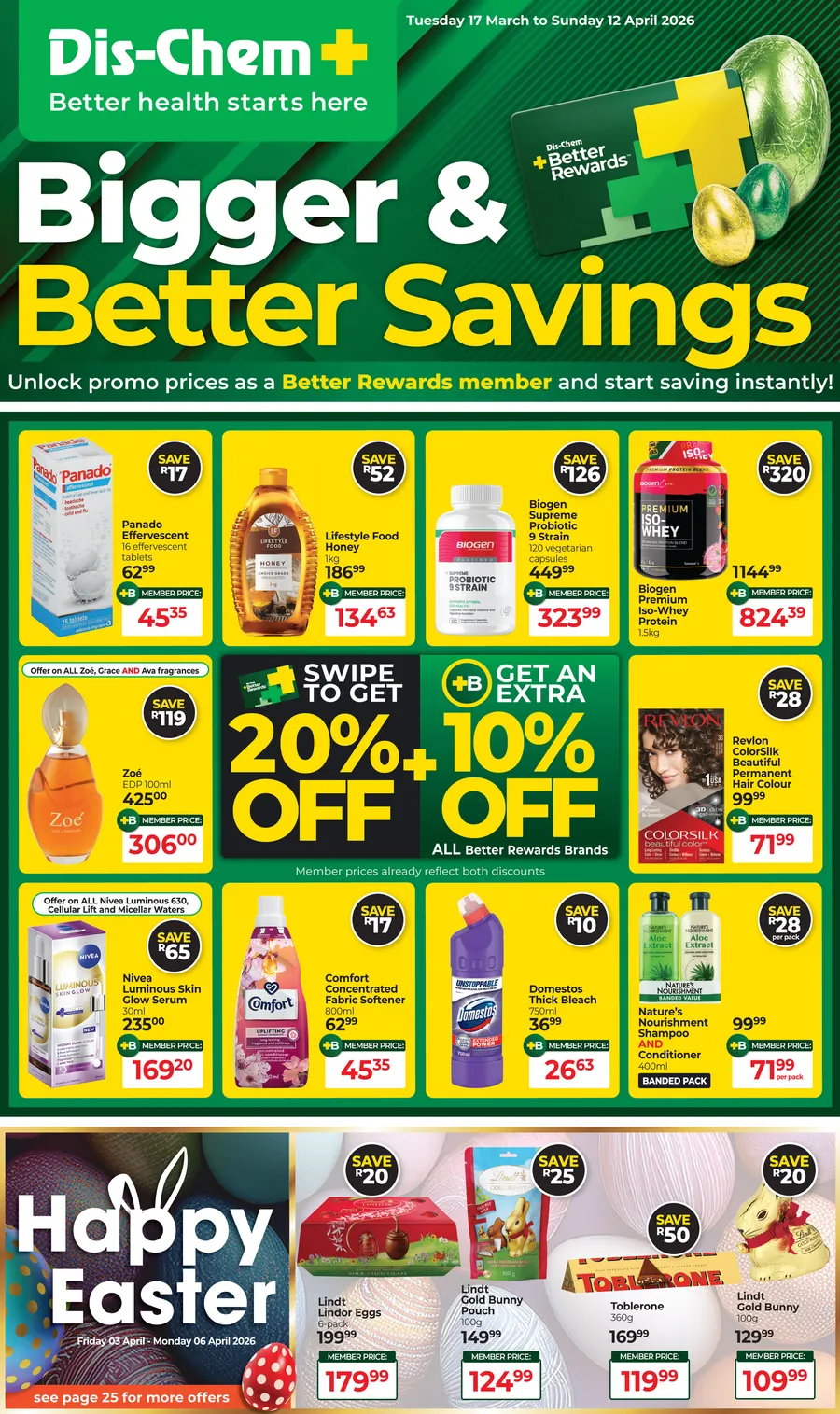 Dis-Chem : Bigger & Better Savings (17 March - 12 April 2026)