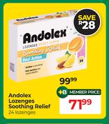 Andolex Lozenges Soothing Relief 24 Lozenges