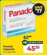 Panado Capsules 20 Capsules