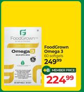 Food Grown Omega 3 60 Softgels