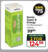 ReVite Super B Energy 10 Effervescent Tablets-For 2