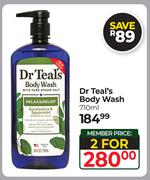 Dr Teal's Body Wash-For 2 x 710ml