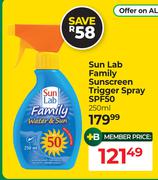 Sun Lab Family Sunscreen Trigger Spray SPF50-250ml