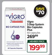 Vigro 3 Step System Bio Capsules Plus 60 Capsules