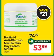 Portia M Anti-Blemish Marula Kin Day Cream SPF 20-50ml