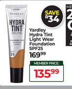 Yardley Hydra Tint Light Wear Foundation SPF25