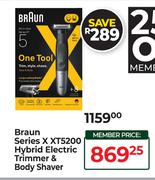 Braun Series X XT5200 Hybird Electric Trimmer & Body Shaver