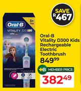 Oral-B Vitality D300 Kids Rechargeable Electric Toothbrush