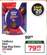 Cadbury Mini Egg Bag (Daim Or Milk)-77g Each