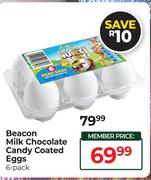 Beacon Milk Chocolate Candy Coated Eggs-6 Pack