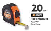 Razor Tape Measure RAZ65091-5m x 19mm Each