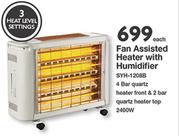 Elements Fan Assisted Heater With Humidifier SYH-1208B-Each