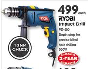Ryobi Impact Drill PD-550-Each