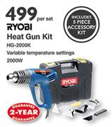 Ryobi Heat Gun Kit HG-2000K-Per Set