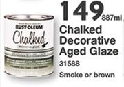 Rust Oleum Chalked Decorative Aged Glaze Smoke Or Brown-887ml