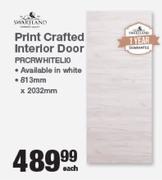 Swartland Print Crafted Interior Door PRCRWHITELI0-Each