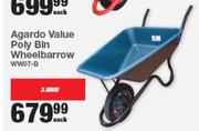 Agardo Value Poly Bin Wheelbarrow WW07-B-Each