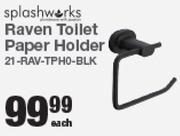 Splashworks Raven Toilet Paper Holder 21-RAV-TPHO-BLK
