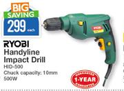 RYOBI IMPACT DRILL 500W 10MM HANDYLINE