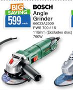 Bosch 700W 115mm Angle Grinder PWS 700-115-Each Excludes Disc