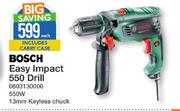 Bosch 550W 13mm Keyless Chuck Easy Impact Drill 0603130000 Including Carry Case-Each