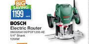 Bosch 1200W Electric Router 1/4" Shank 060326A100/POF1200 AE-Each