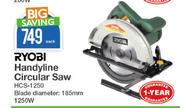 Ryobi 1250W Handyline Circular Saw HCS-1250-Each
