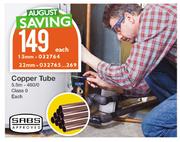 Sabs Approved Copper Tube 5.5m 460/0 Class 0-Each