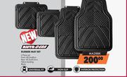 Auto Gear Rubber Mat 4 Piece Set (Black) MA28BK
