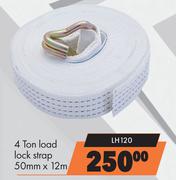Autogear Tie Downs, Straps & Holders 4 Ton Load Lock Strap 50mm x 12m LH120