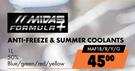 Midas Formula+ Anti-Freeze & Summer Coolants 50%MAF1-96B/R/Y/G-1Ltr