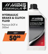 Midas Formula+ Hydraulic Brake & Clutch Fluid Premium DOT 4 MBF1-500ml