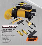 Auto Gear Air Compressor & Tyre Repair Kit TRKIT01