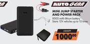 Auto Gear Mini Jump Starter And Power Pack (8000 mAh Lithium Battery) JS800PP