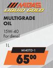 Midas Liquid Gold Multigrade Oil 15W-40 MI40TD-1-1L