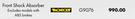 Monroe Front Shock Absorber(Excl Model With ABS Brakes) For Renault KWID 2016 Onwards G9076