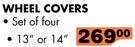 Wheel Covers (Set Of Four) 13" Or 14"