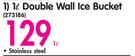 1L Double Wall Stainless Steel Ice Bucket