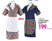 Ethnix 2 Pack Ladies Overall Set-Per 2 Pack