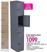 4 Tier Steel Lockers-Each