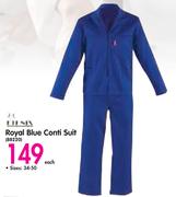 Ethnix Royal Blue Conti Suit Sizes:34-50-Each