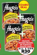 Hugo Baked Beans In Tomato Sauce-For All 3 x 410g