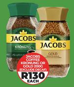 Jacobs Kronung Or Cold Coffee (Excluding Decaf)-200g Each
